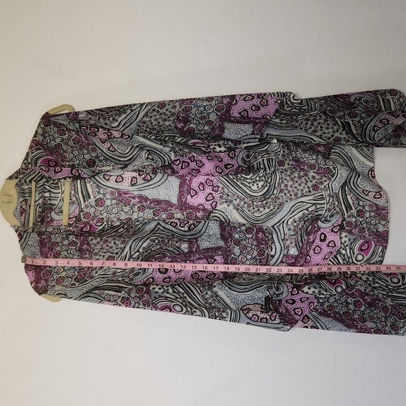 Accents by Lovello Sheer Chiffon Waterfall Front Sleeveless High Low Cardiagan - Picture 12 of 13